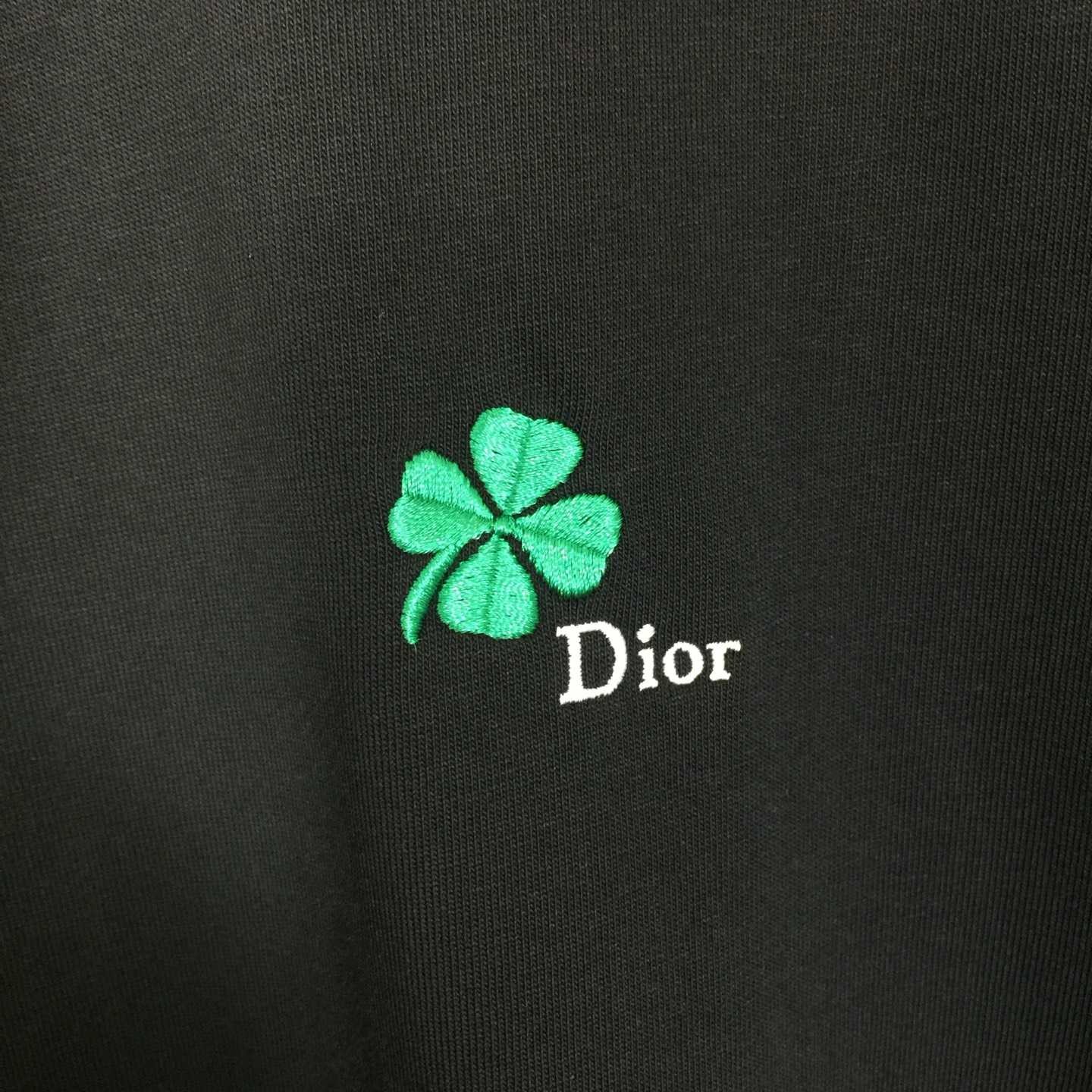 Dior T-Shirt With Dior Clover Embroidery - DesignerGu