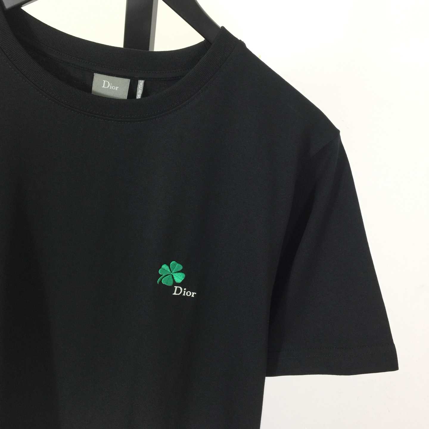 Dior T-Shirt With Dior Clover Embroidery - DesignerGu