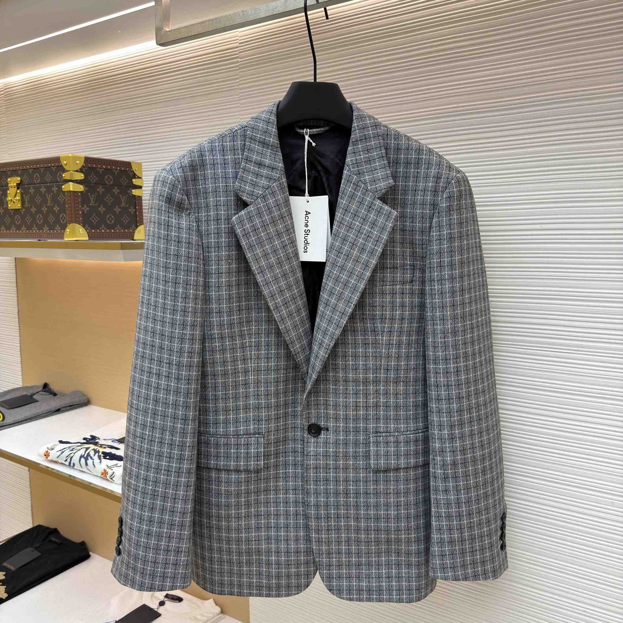 Acne Studios Fitted Wool Suit Jacket - DesignerGu