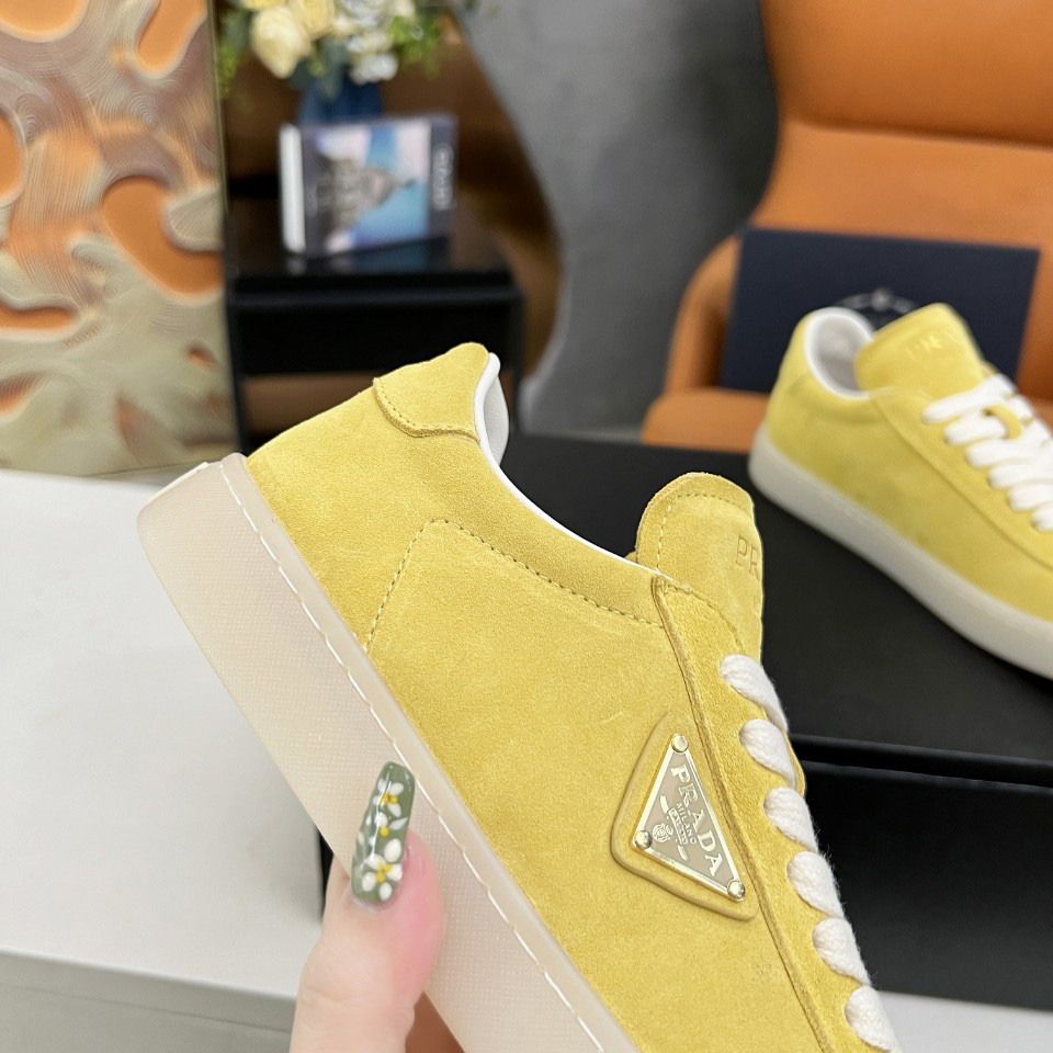 Prada Lane Suede Sneakers - DesignerGu
