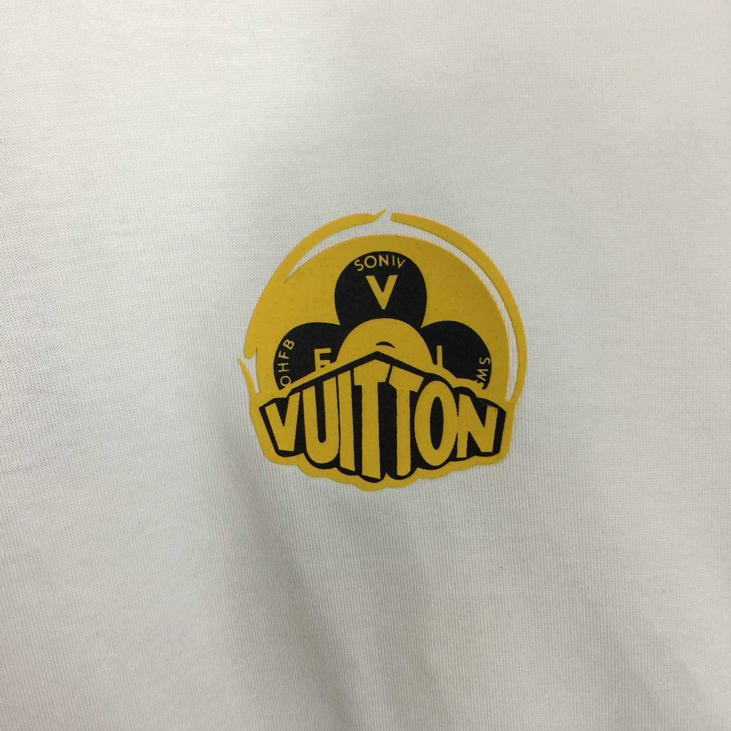 Louis Vuitton T-shirt With Yellow Graphic Logo - DesignerGu