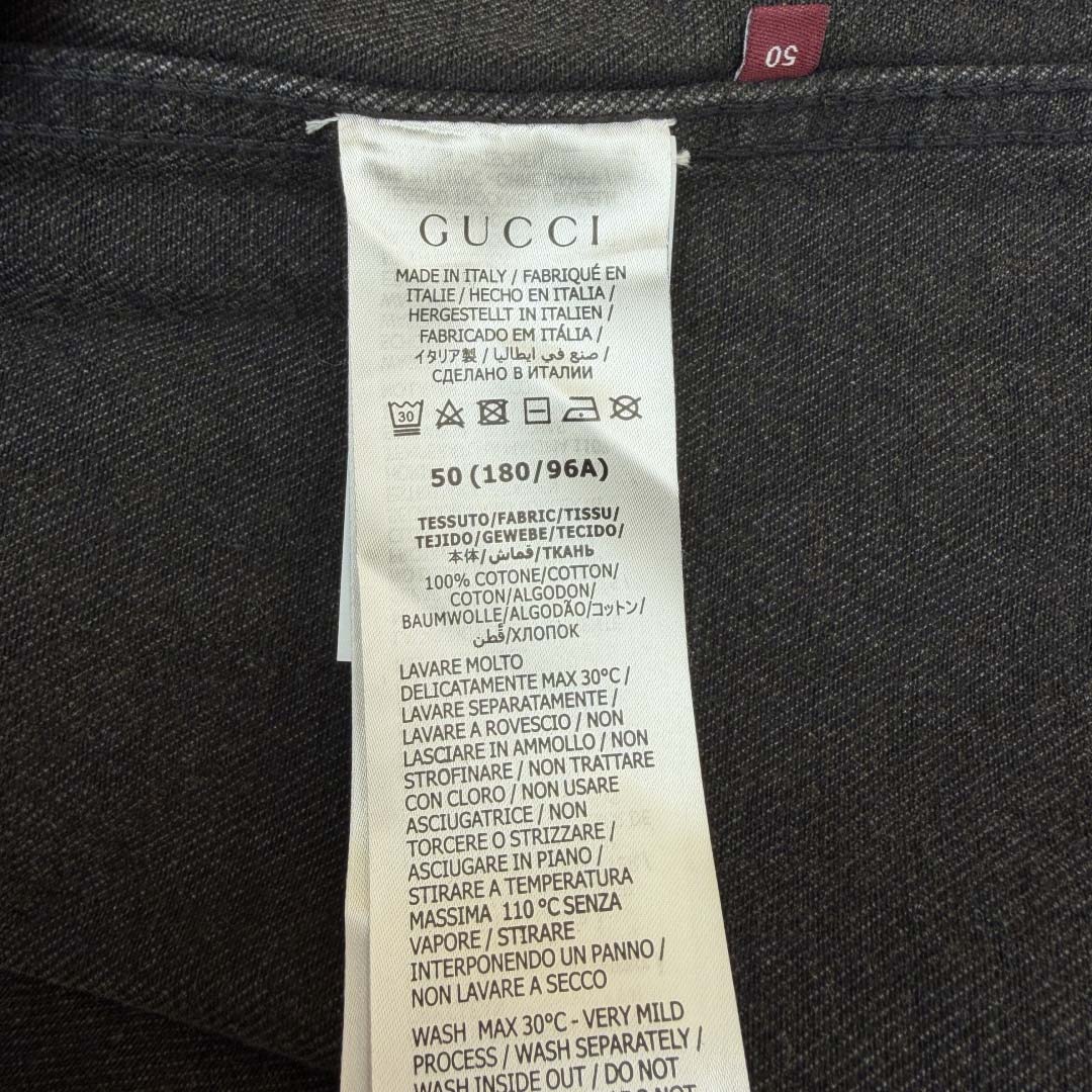 Gucci Washed Cotton Denim Shirt - DesignerGu