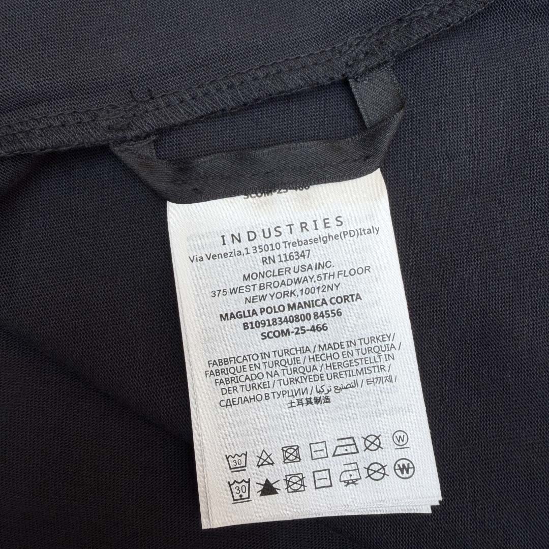 Moncler Embroidered Tricolor Logo Cotton T-Shirt - DesignerGu