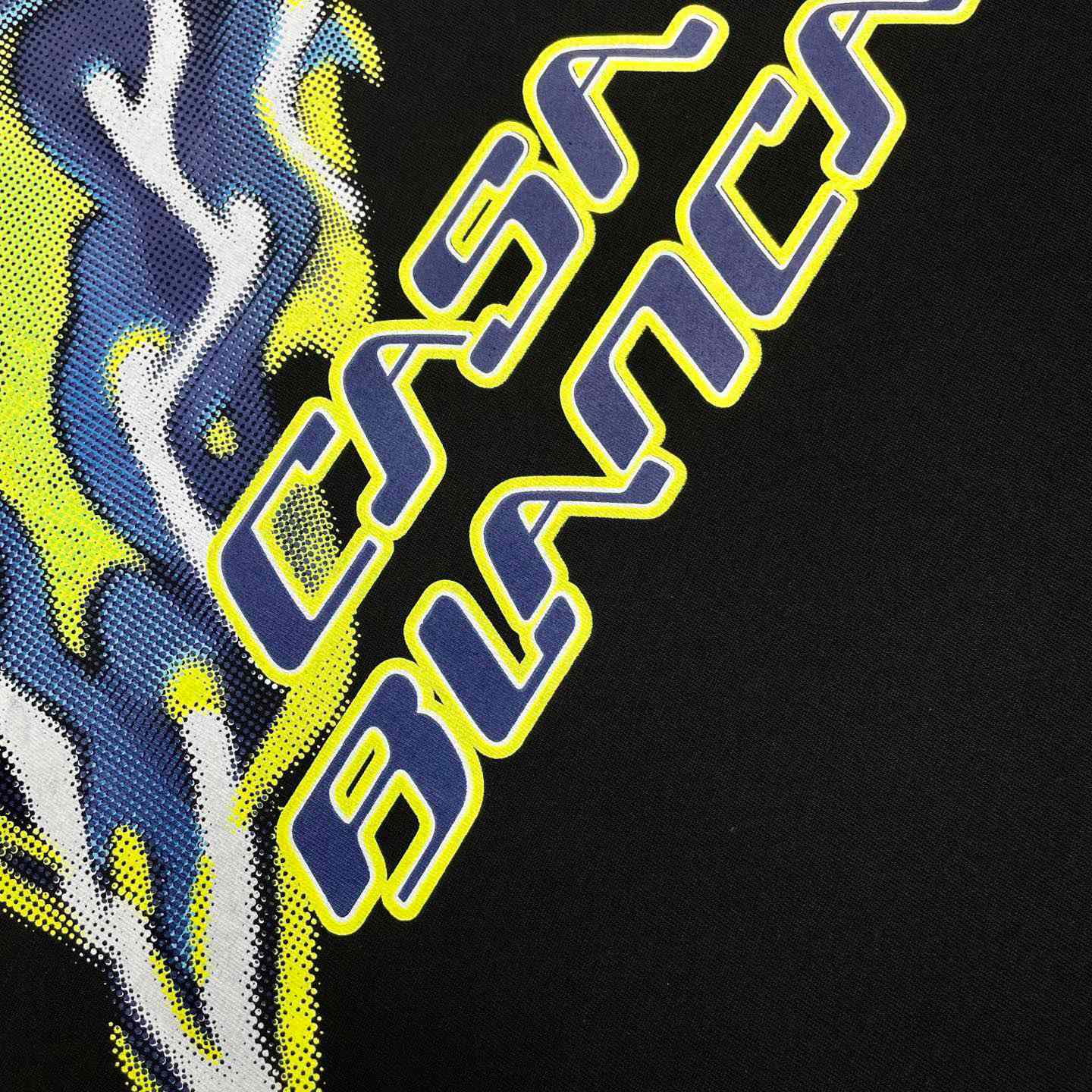 Casablanca FLAMING TENNIS BALL OVERSIZED SHORT SLEEVE T‑SHIRT C1116 - DesignerGu