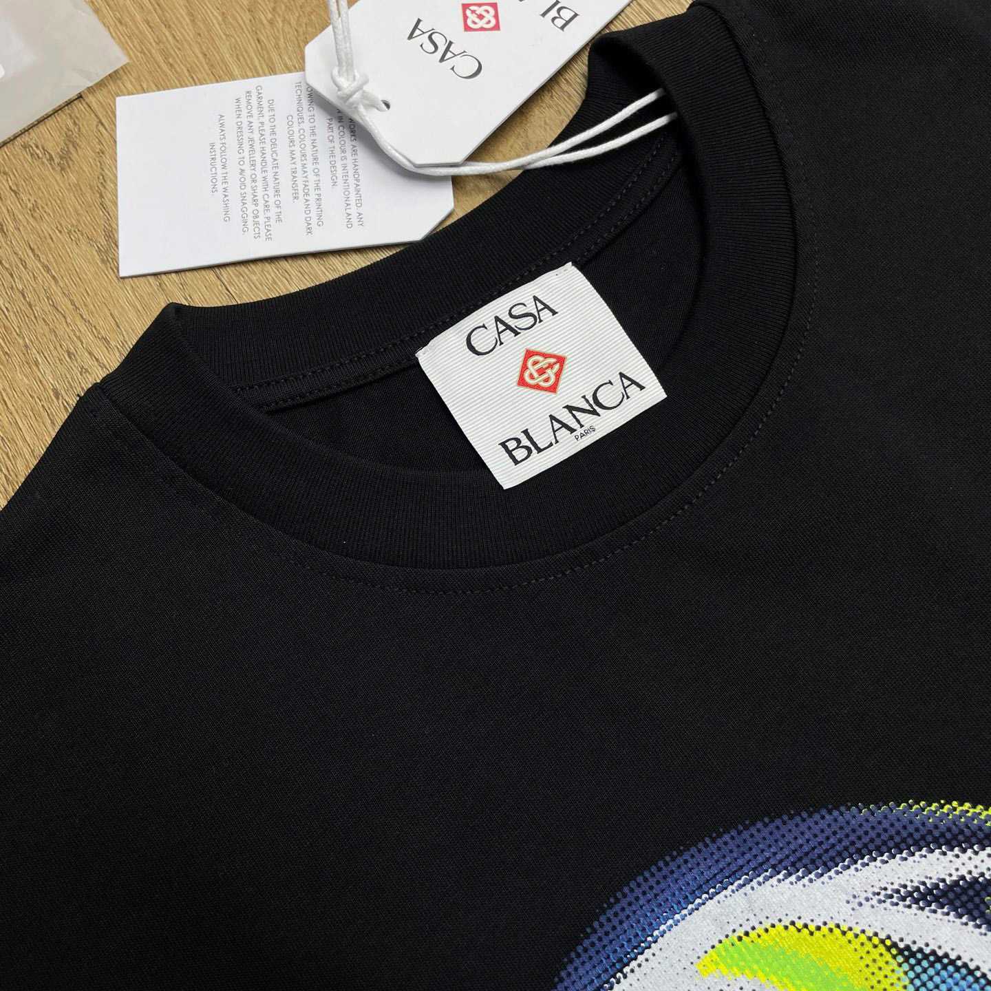 Casablanca FLAMING TENNIS BALL OVERSIZED SHORT SLEEVE T‑SHIRT C1116 - DesignerGu