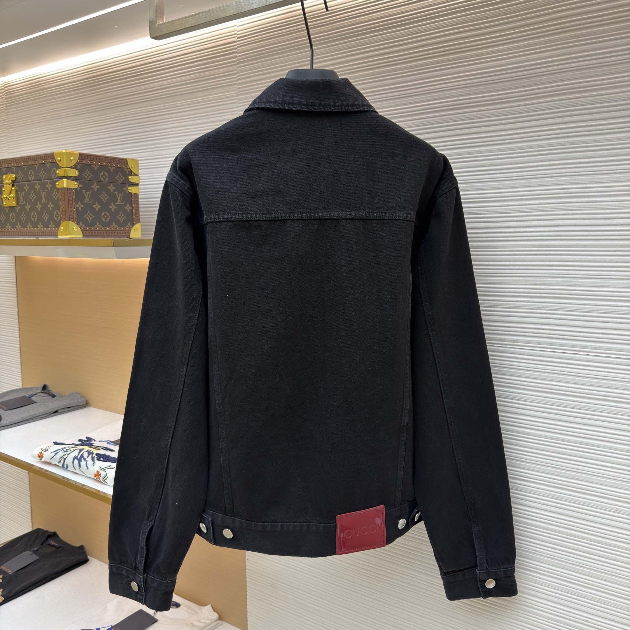 Gucci Cotton Denim Jacket With Horsebit - DesignerGu