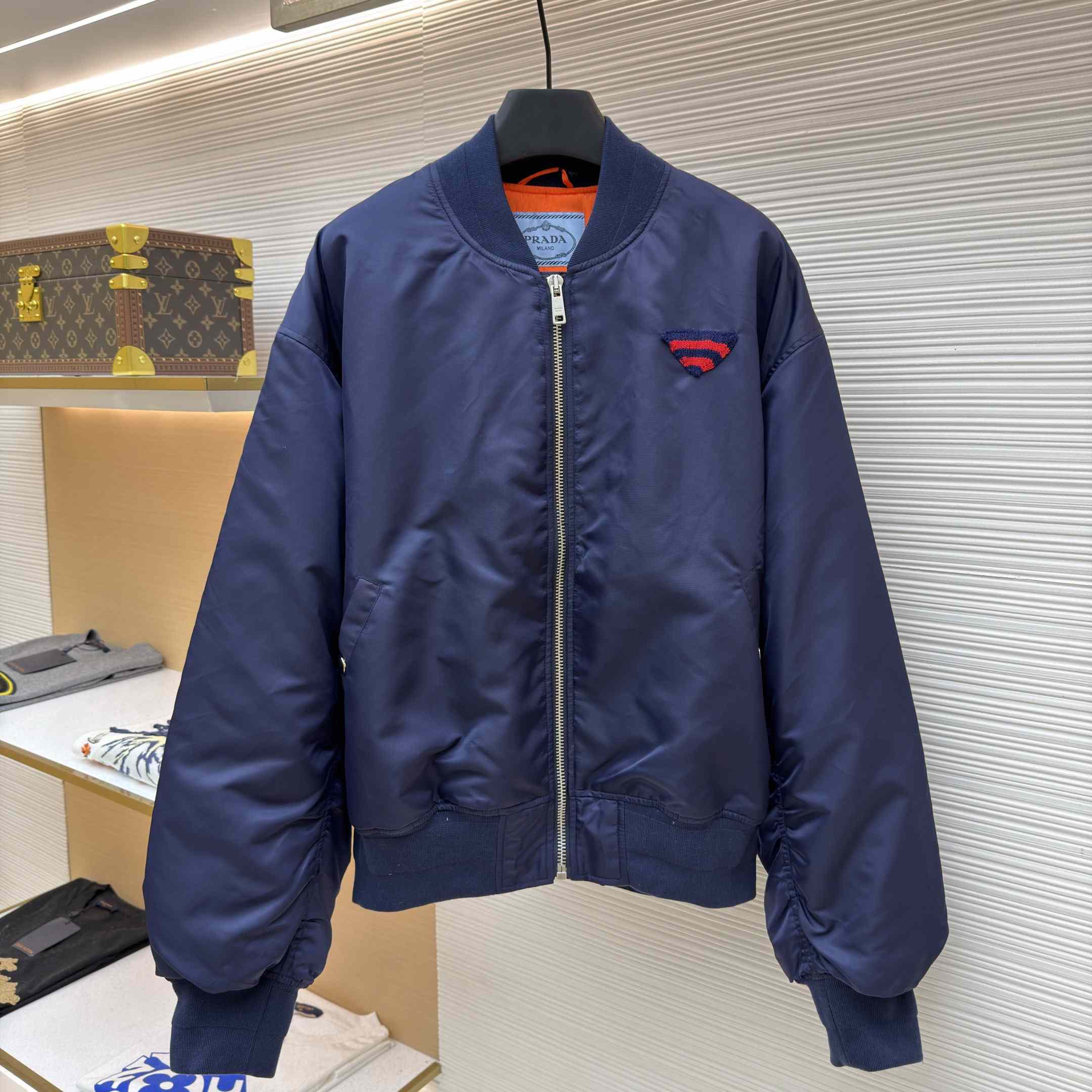 Prada Nylon Twill Bomber Jacket - DesignerGu