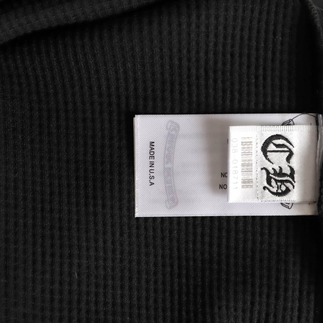 Chrome Hearts  Black Thermal Leather Cross Patch Long Sleeve Tee - DesignerGu