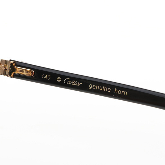 Cartier CT 4189706 Black Buffalo Sunglasses In Gold Gradient Grey - DesignerGu