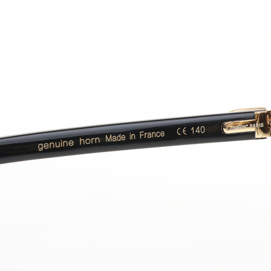 Cartier CT 4189706 Black Buffalo Sunglasses In Gold Gradient Grey - DesignerGu