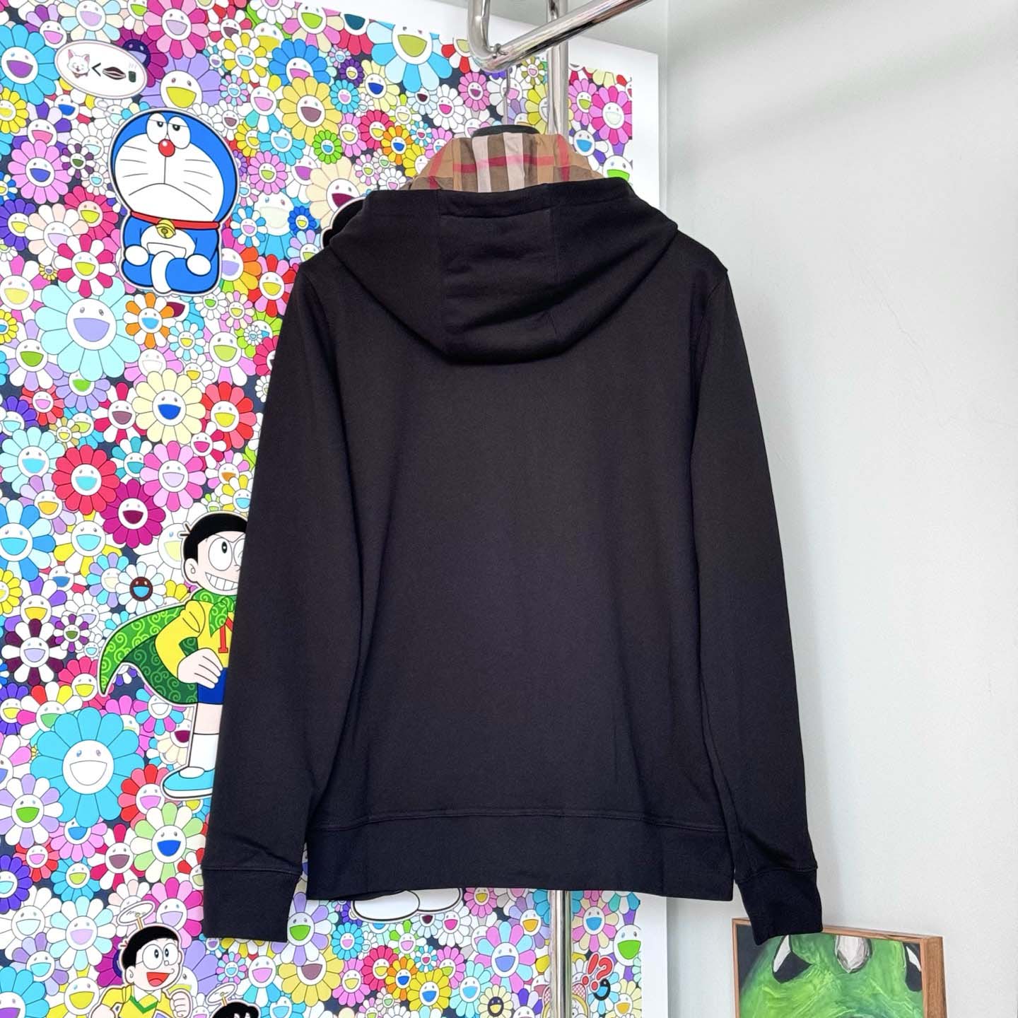 Burberry Hove Check Embroidery Logo Zip Hoodie  - DesignerGu