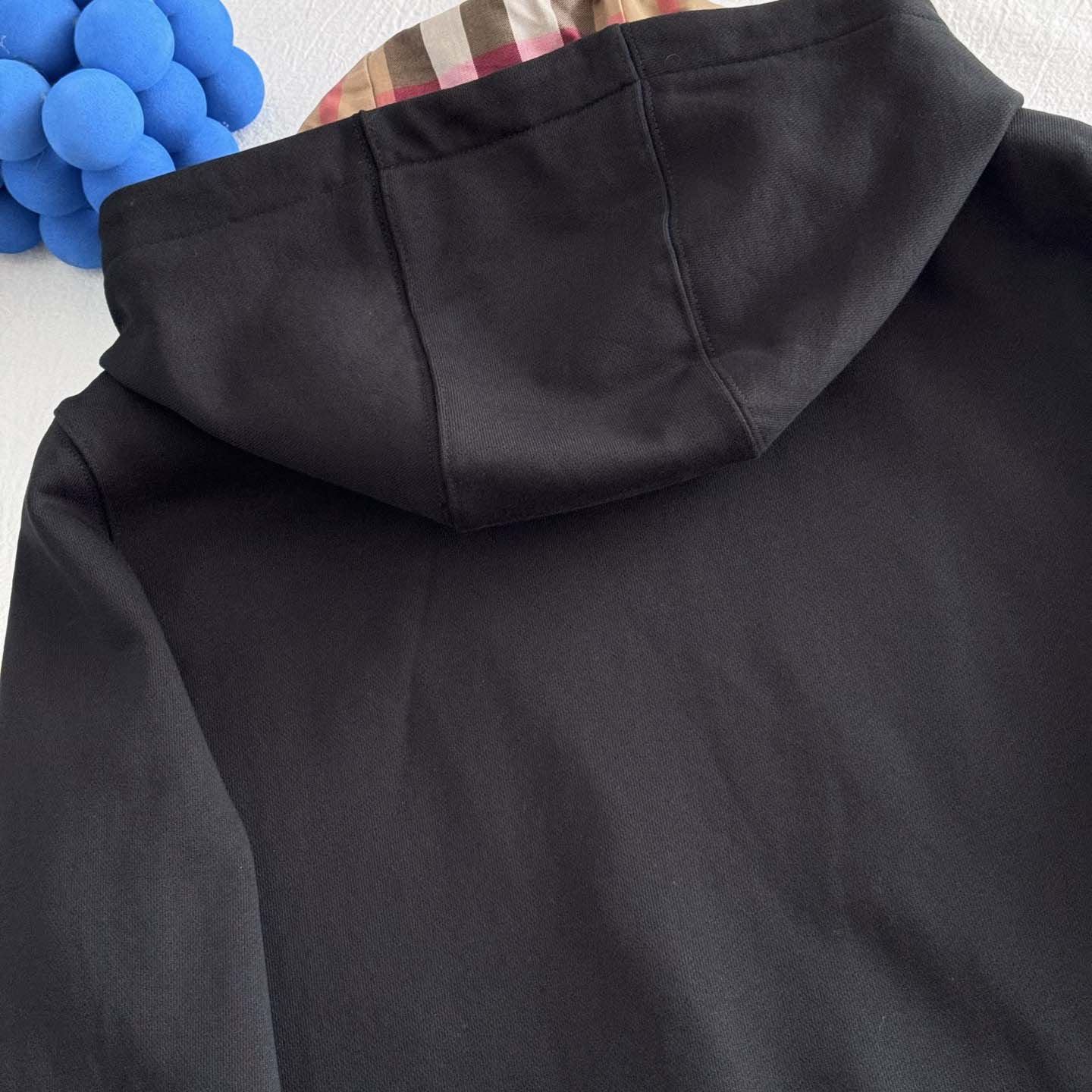 Burberry Hove Check Embroidery Logo Zip Hoodie  - DesignerGu