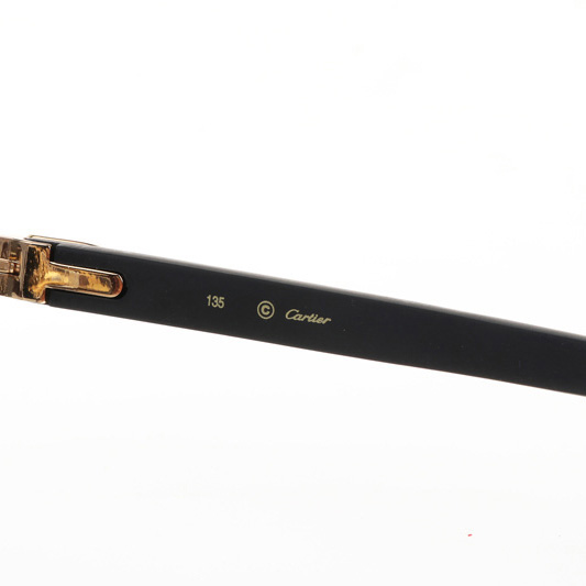 Cartier CT 4189706 Black Wood Sunglasses In Gold Gradient Grey - DesignerGu