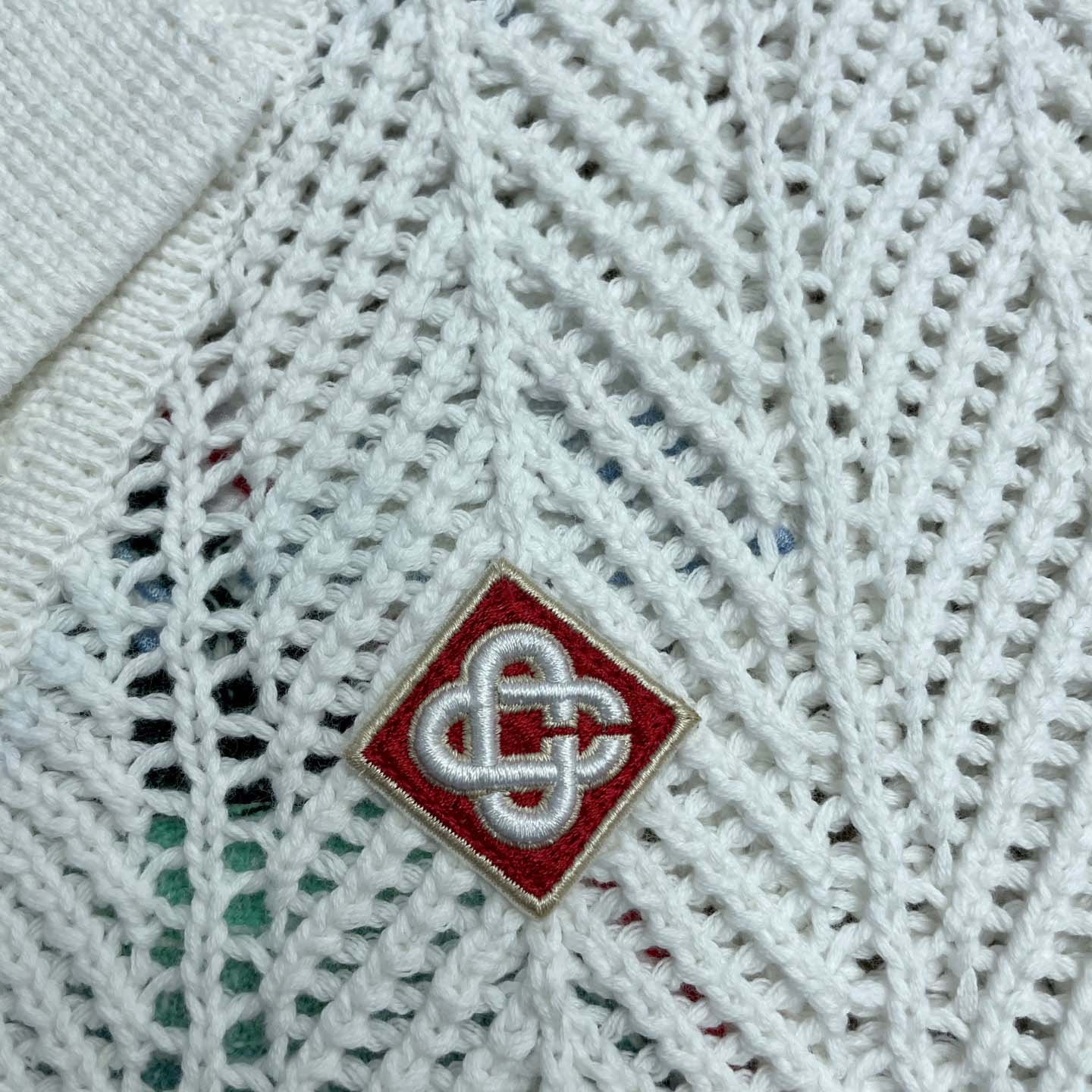 Casablanca Sporty Faux Crochet Cotton Shirt    Z6029 - DesignerGu