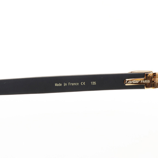 Cartier CT 4189706 Black Wood Sunglasses In Gold Gradient Brown - DesignerGu