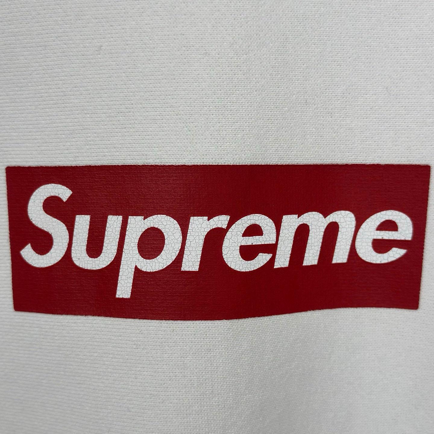 Supreme 25SS Wash Box Logo Crewneck 'White' - DesignerGu