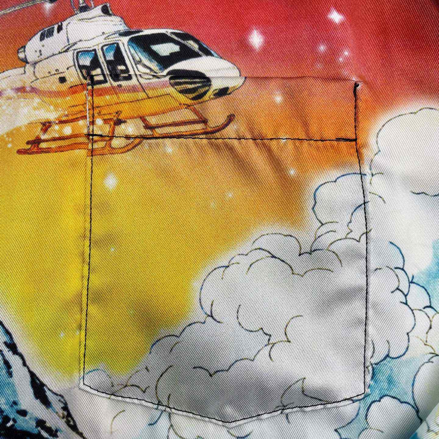 Casablanca Ski Lake Long Sleeve Silk Twill Shirt CA3569 - DesignerGu