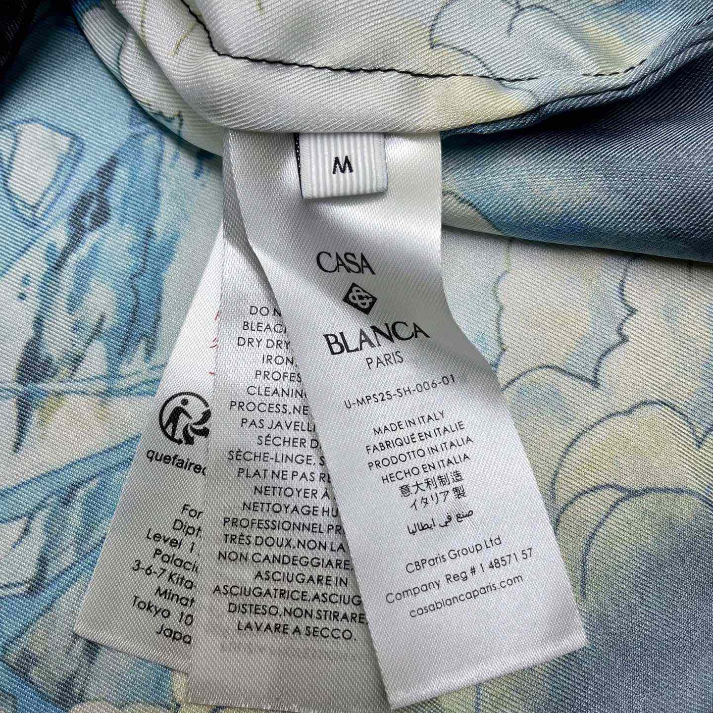 Casablanca Ski Lake Long Sleeve Silk Twill Shirt CA3569 - DesignerGu