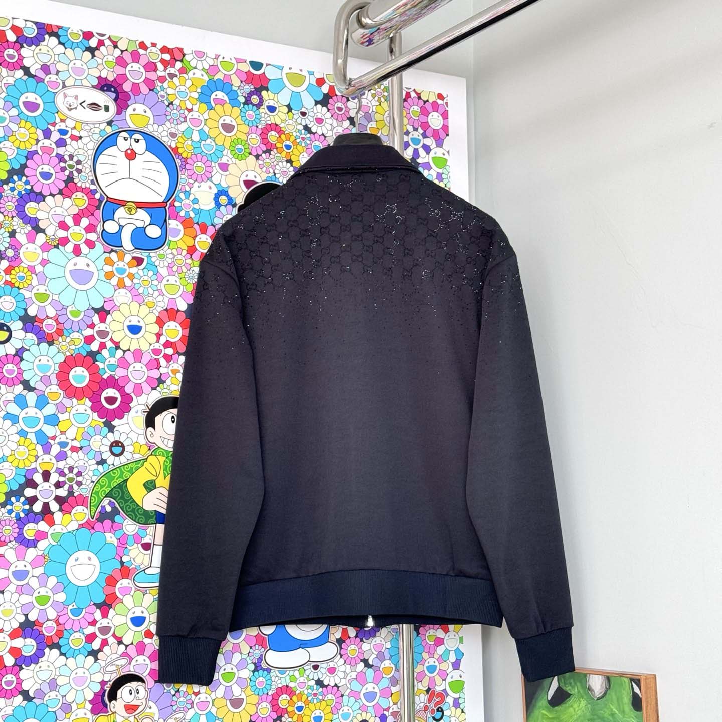 Gucci Technical Jersey Zip Jacket With Crystals - DesignerGu