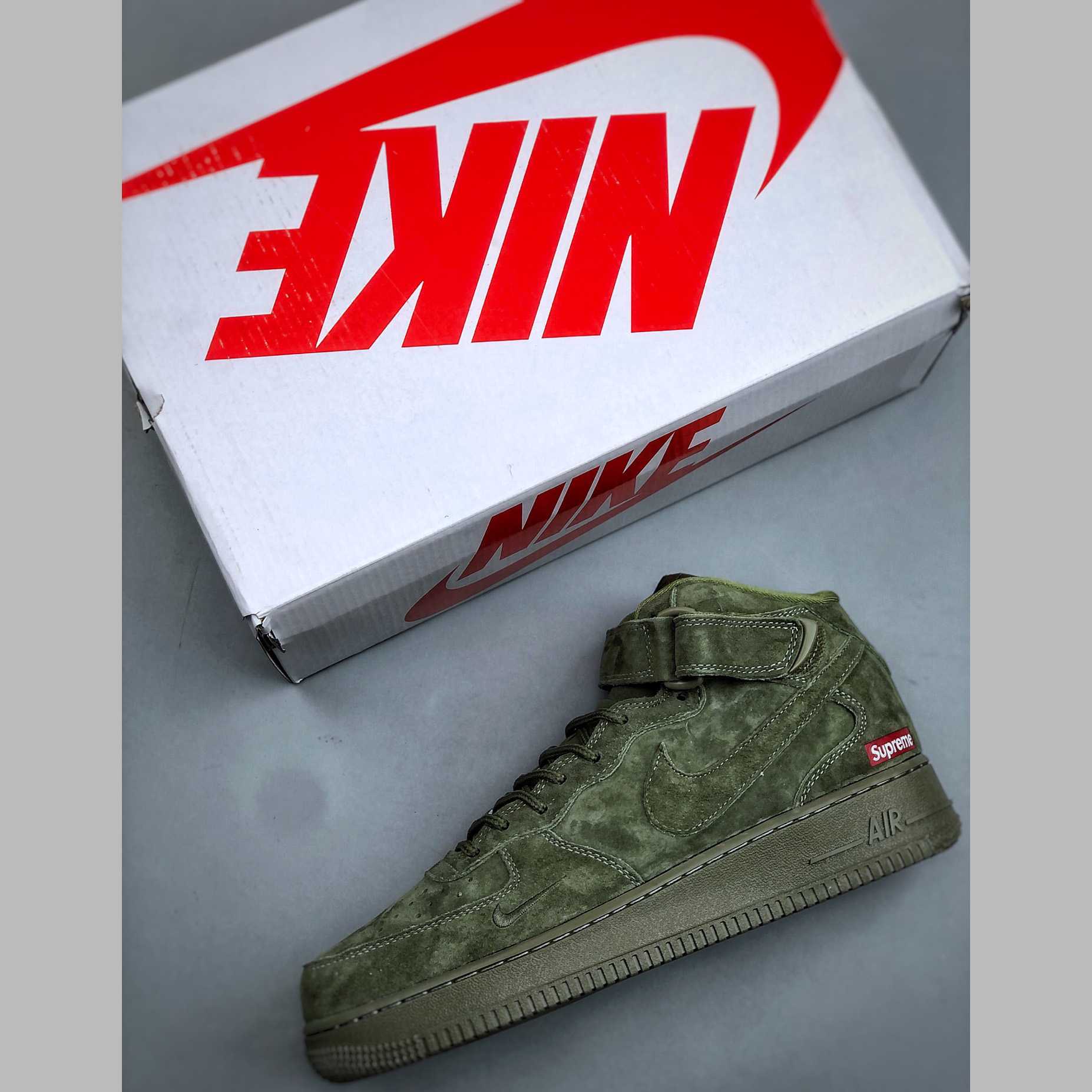  Supreme x Nike Air Force 1  Mid '07 'Legion Green'    DV0788-005 - DesignerGu