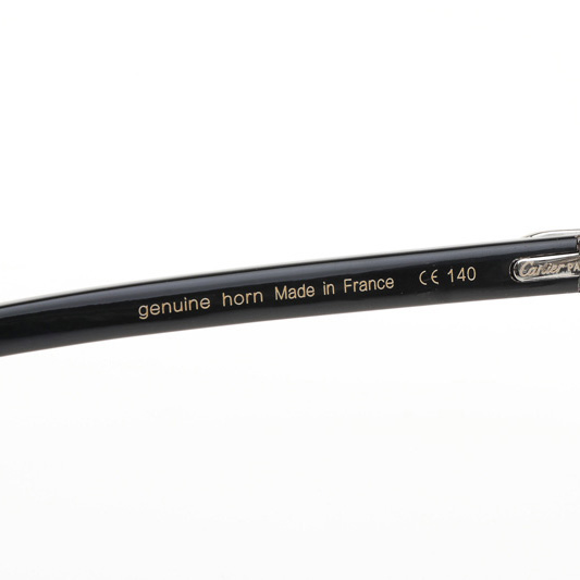 Cartier CT 4189706 Black Buffalo Sunglasses In Silver Gradient Grey - DesignerGu