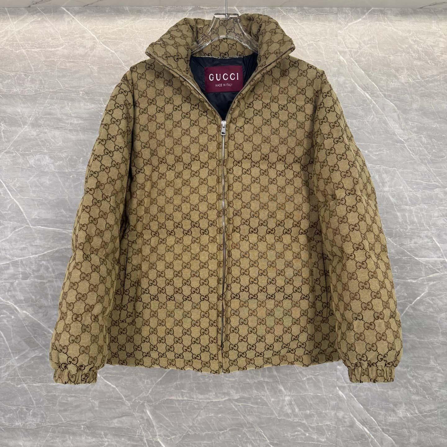 Gucci GG Canvas Bomber Jacket - DesignerGu