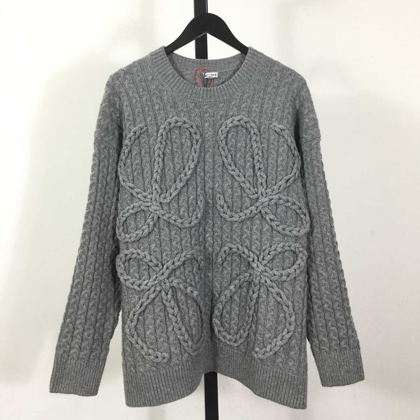 Loewe Men's Anagram Cable-Knit Wool - DesignerGu