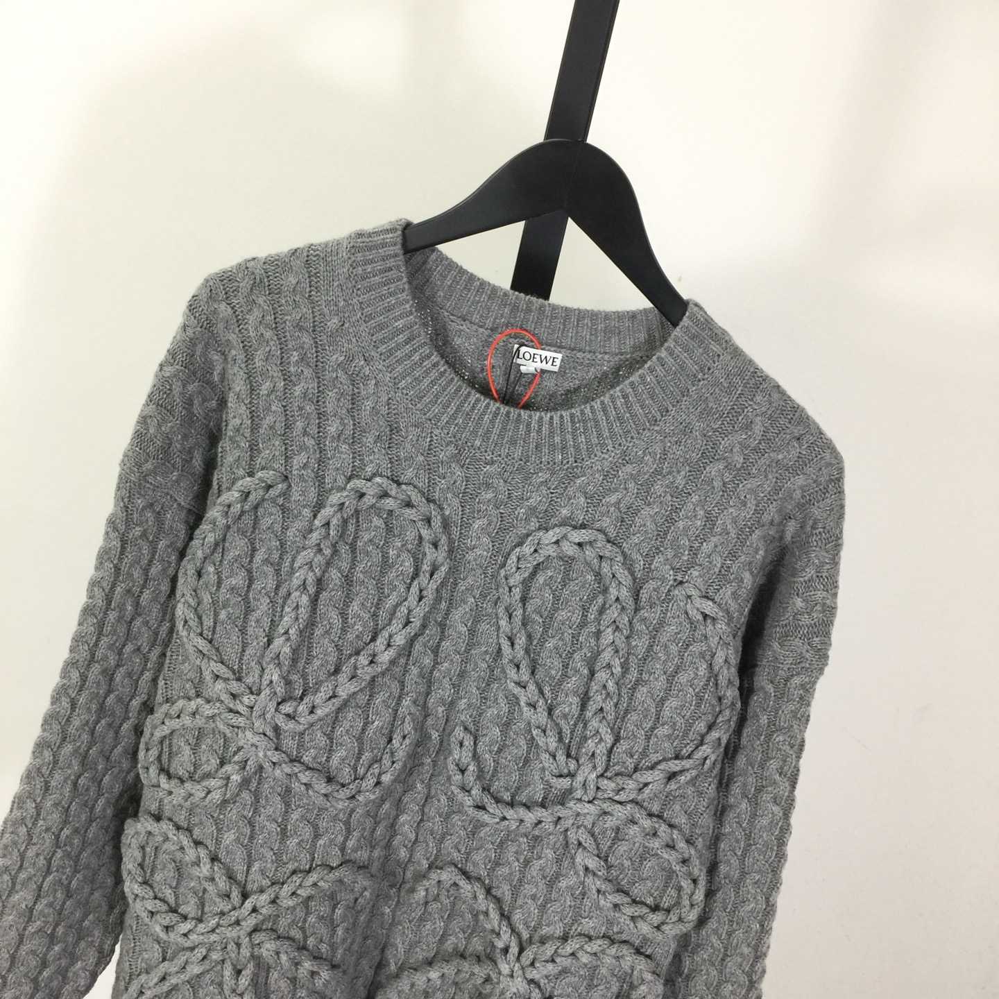 Loewe Men's Anagram Cable-Knit Wool - DesignerGu
