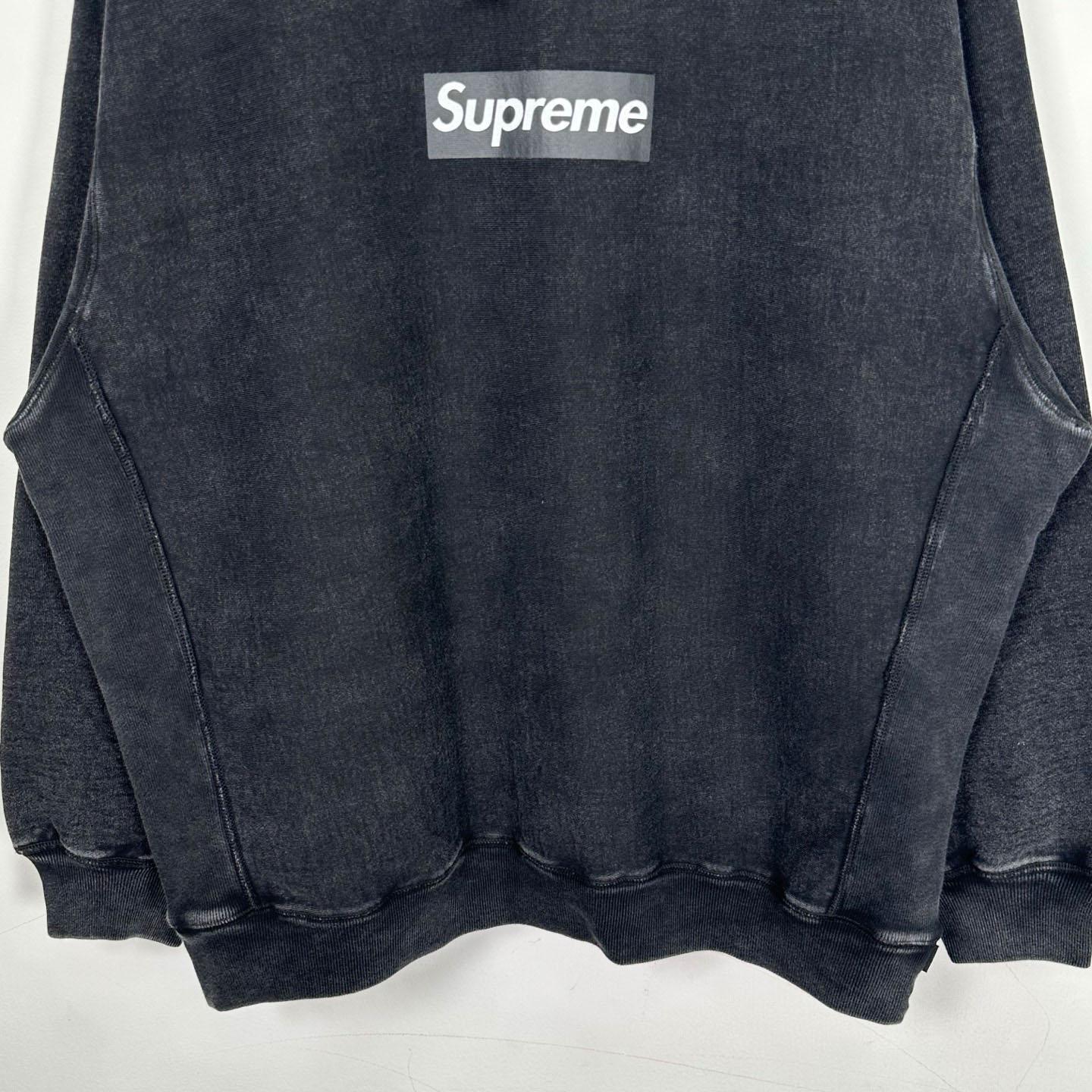 Supreme 25SS Wash Box Logo Crewneck 'Black' - DesignerGu