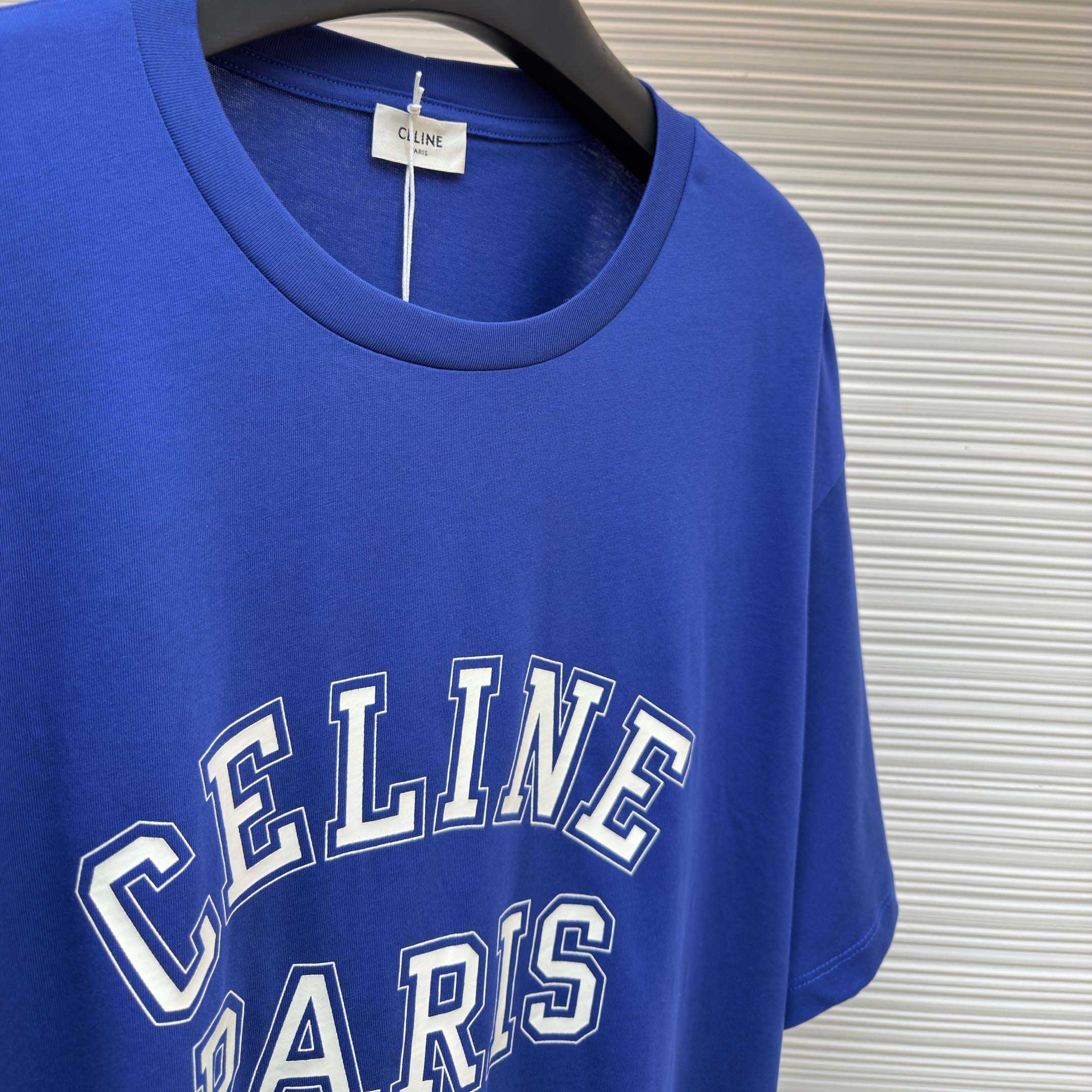 Celine Loose T-shirt In Cotton Jersey - DesignerGu