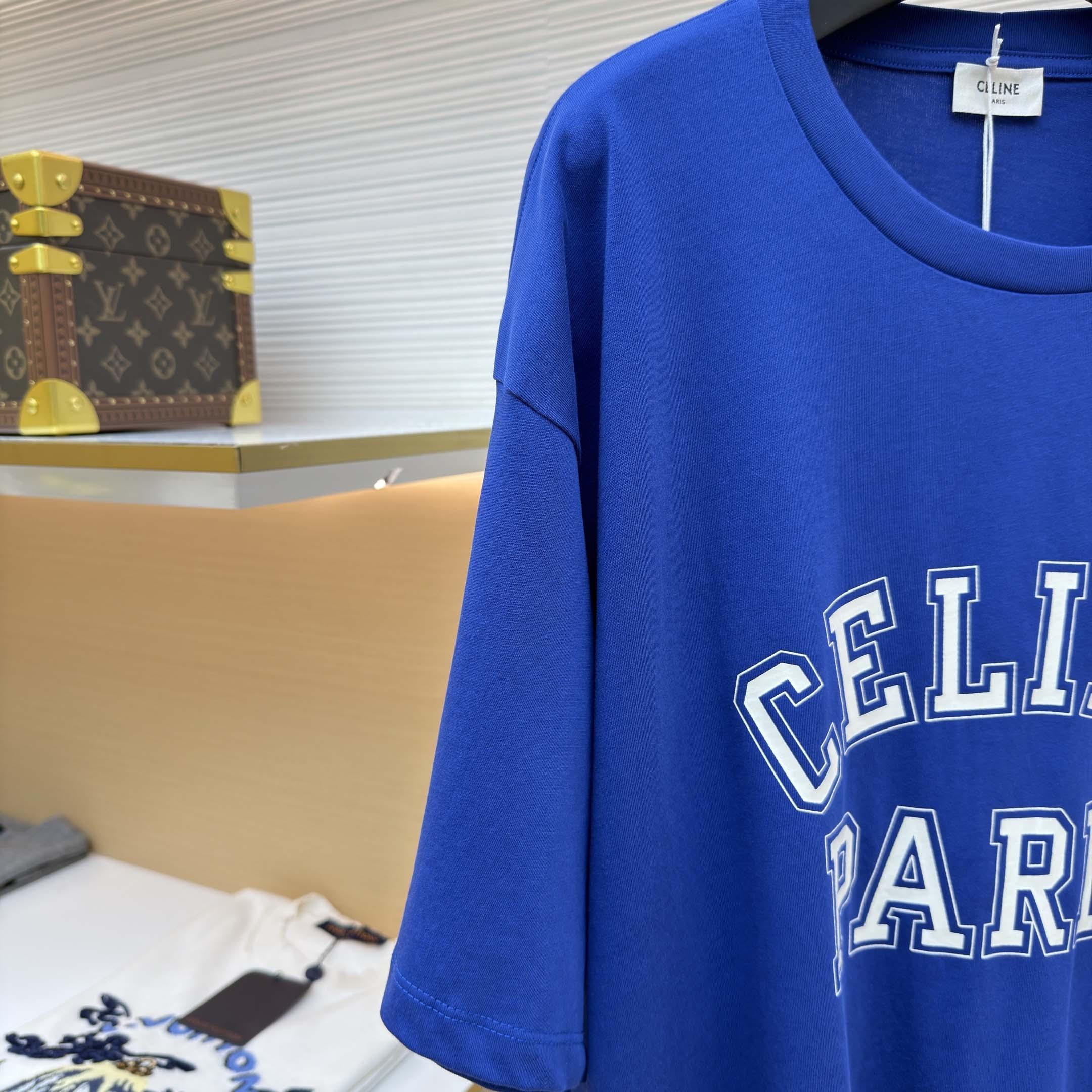 Celine Loose T-shirt In Cotton Jersey - DesignerGu