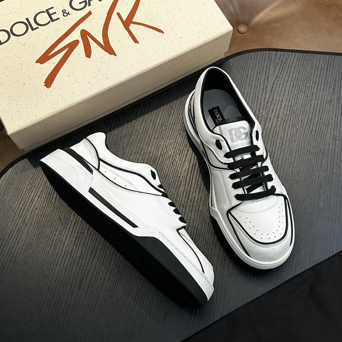Dolce & Gabbana  New Roma Leather Sports Shoes - DesignerGu