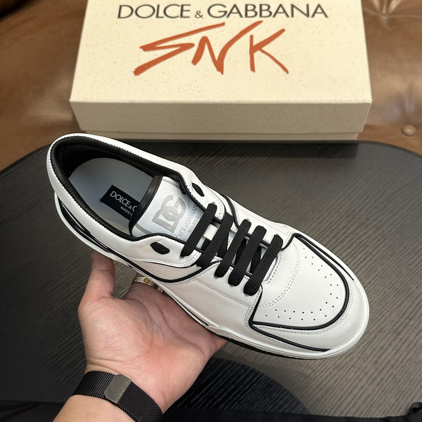 Dolce & Gabbana  New Roma Leather Sports Shoes - DesignerGu