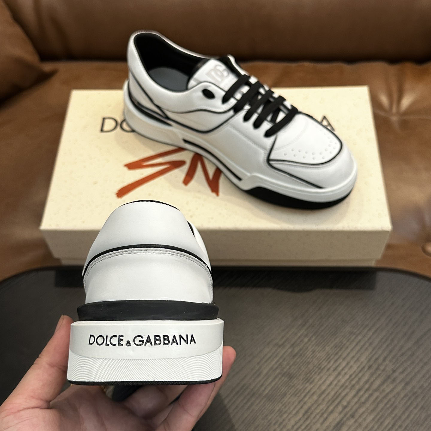 Dolce & Gabbana  New Roma Leather Sports Shoes - DesignerGu