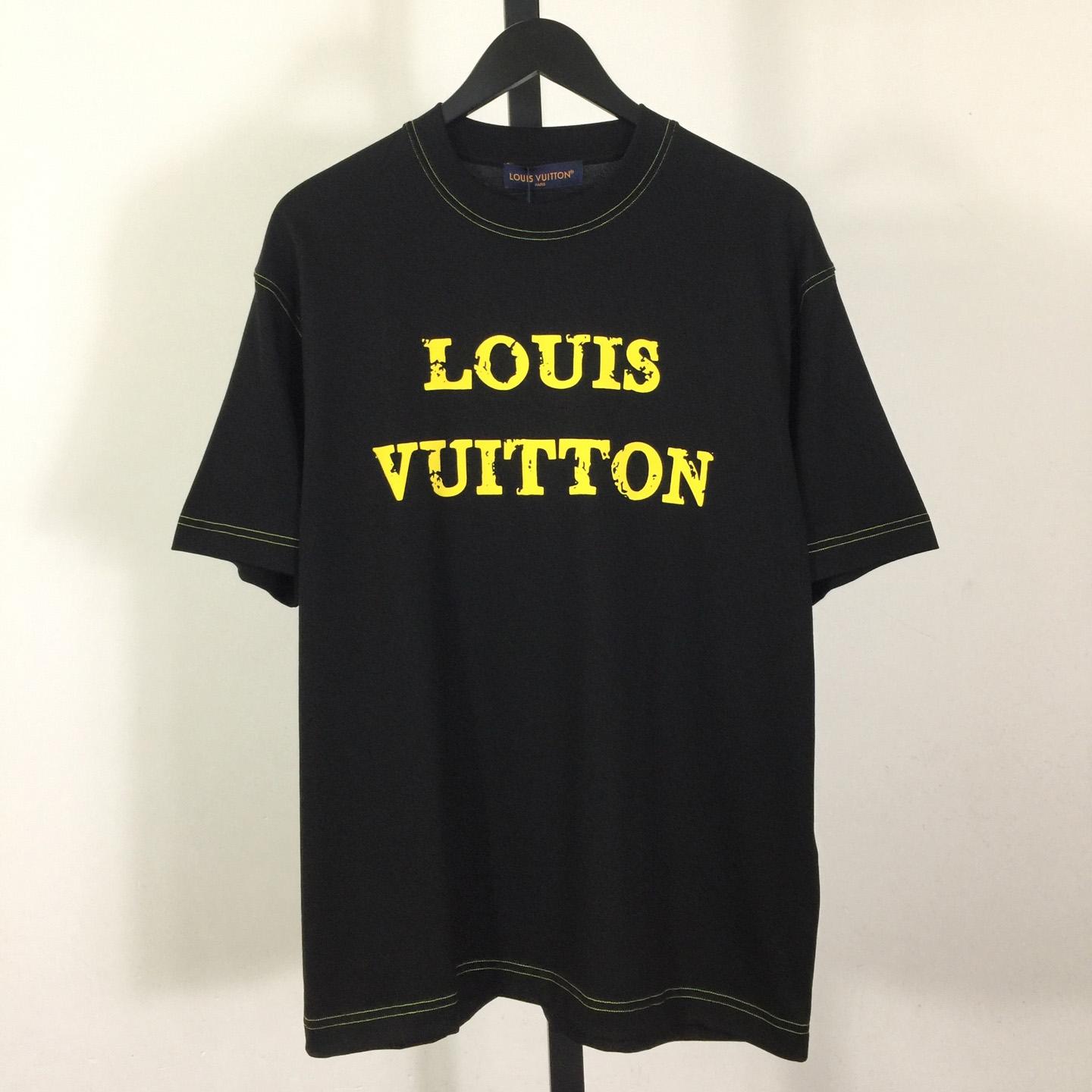 Louis Vuitton Cotton Crewneck Short-sleeve T-shirt - DesignerGu