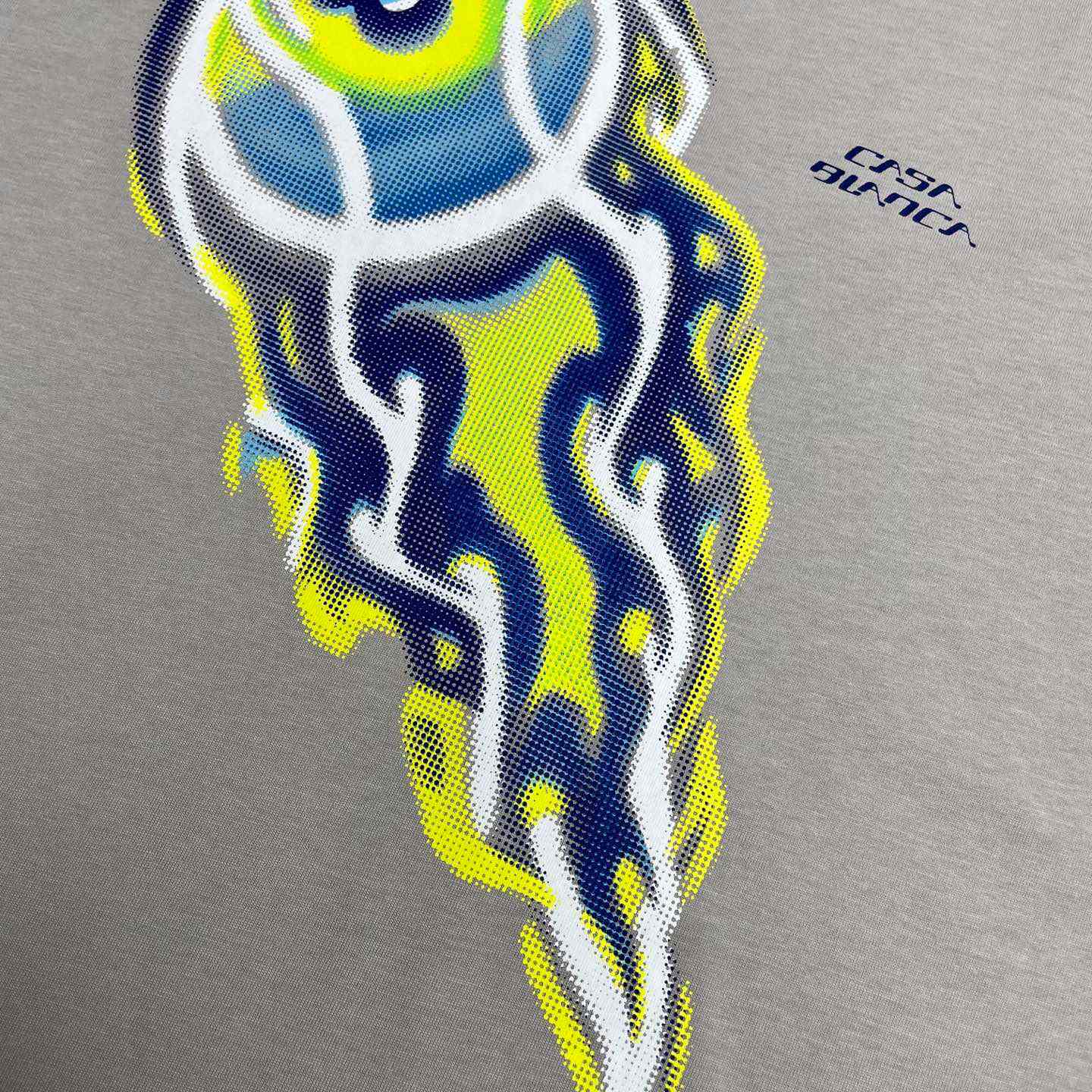 Casablanca FLAMING TENNIS BALL OVERSIZED SHORT SLEEVE T‑SHIRT C1115 - DesignerGu