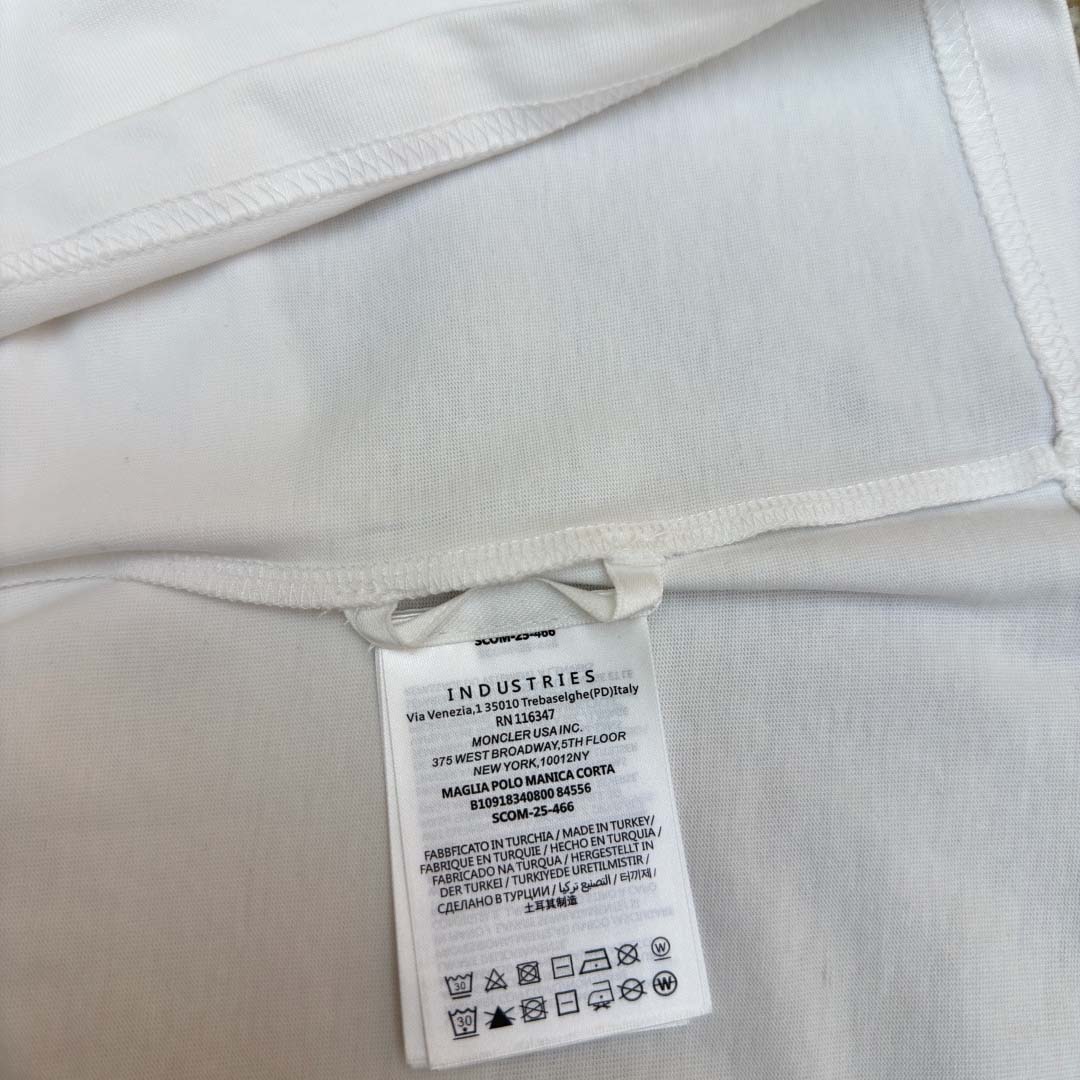 Moncler Embroidered Tricolor Logo Cotton T-Shirt - DesignerGu