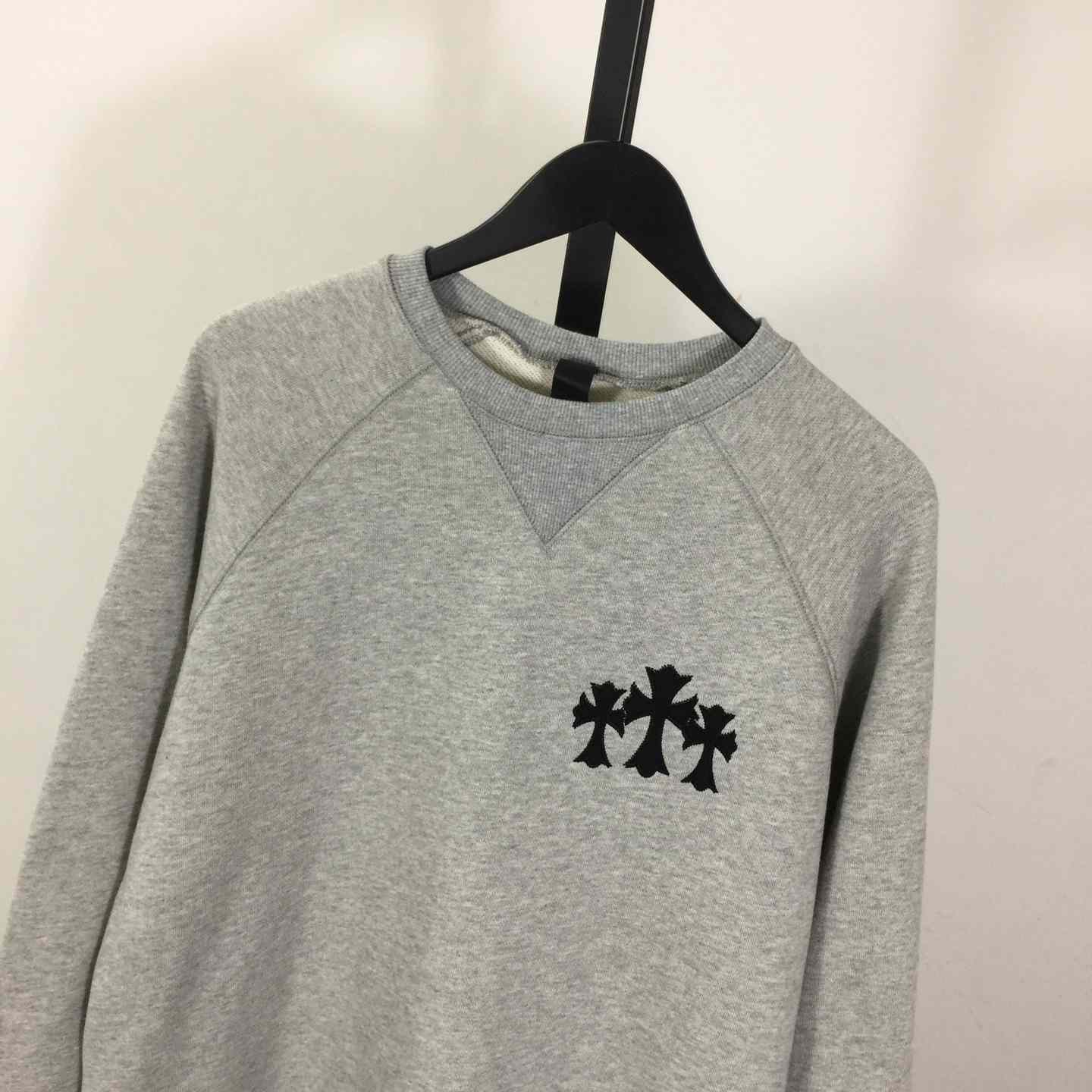 Chrome Hearts Cemetery Cross Crew-neck Sweatshirt - DesignerGu