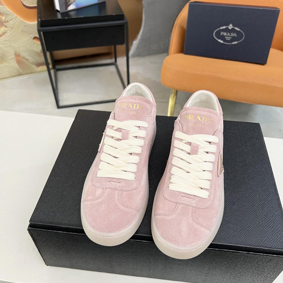 Prada Lane Suede Sneakers - DesignerGu