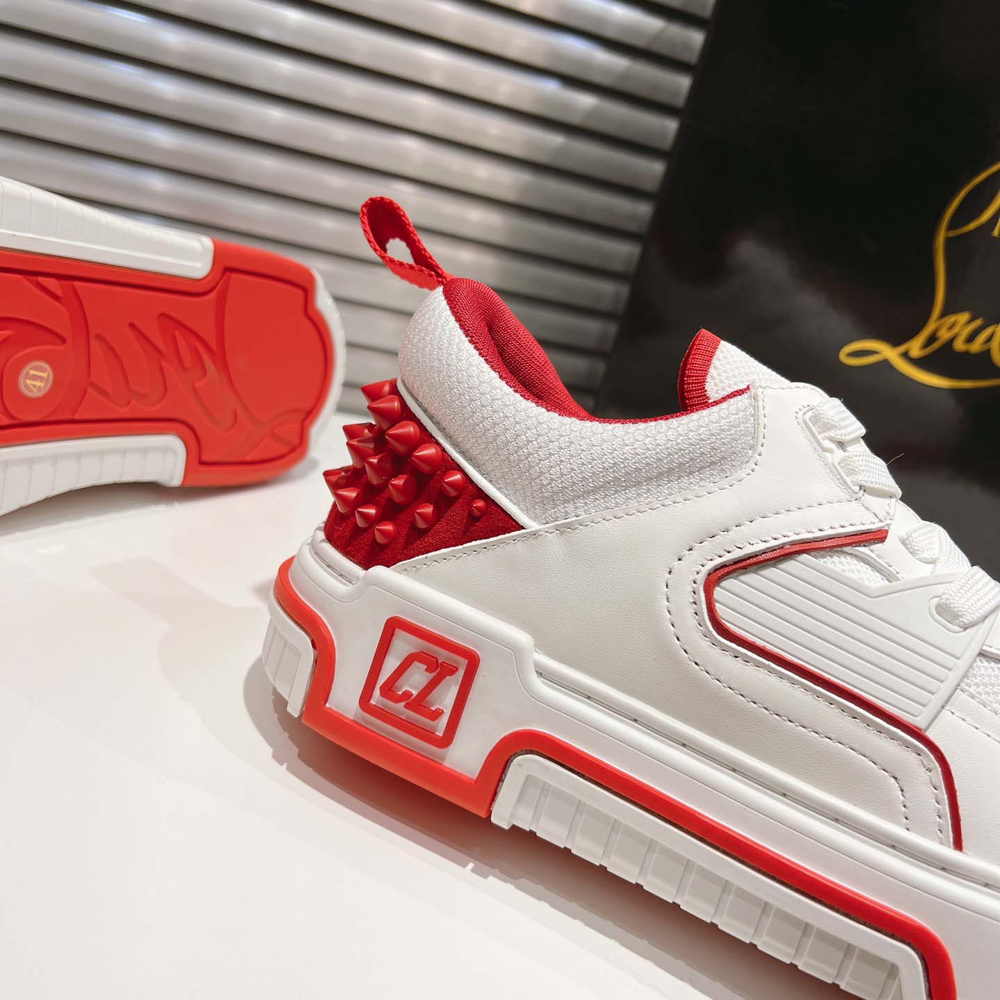Christian Louboutin Astroloubi Leather Sneakers - DesignerGu