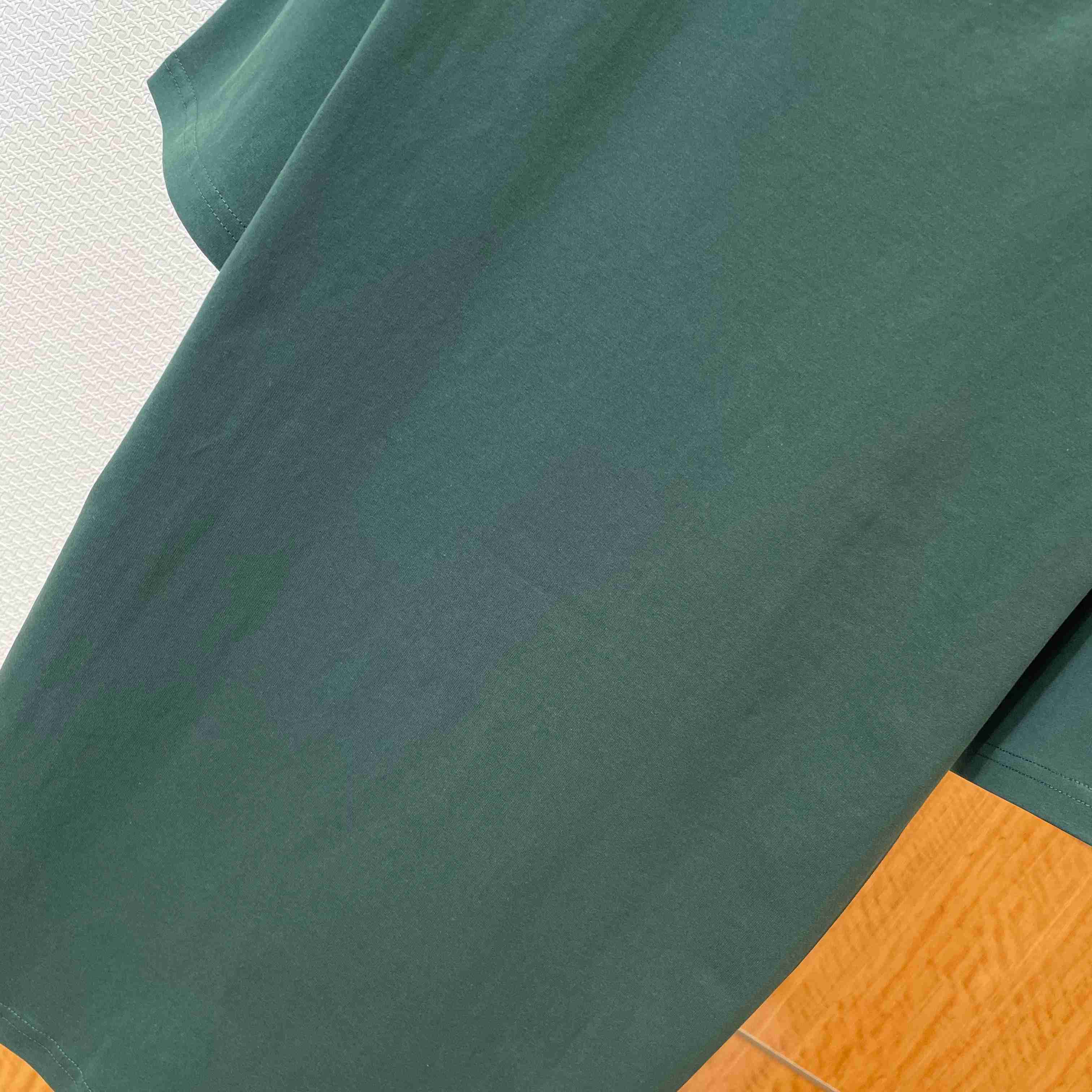 Dior T-Shirt with Dior Embroidery Green - DesignerGu