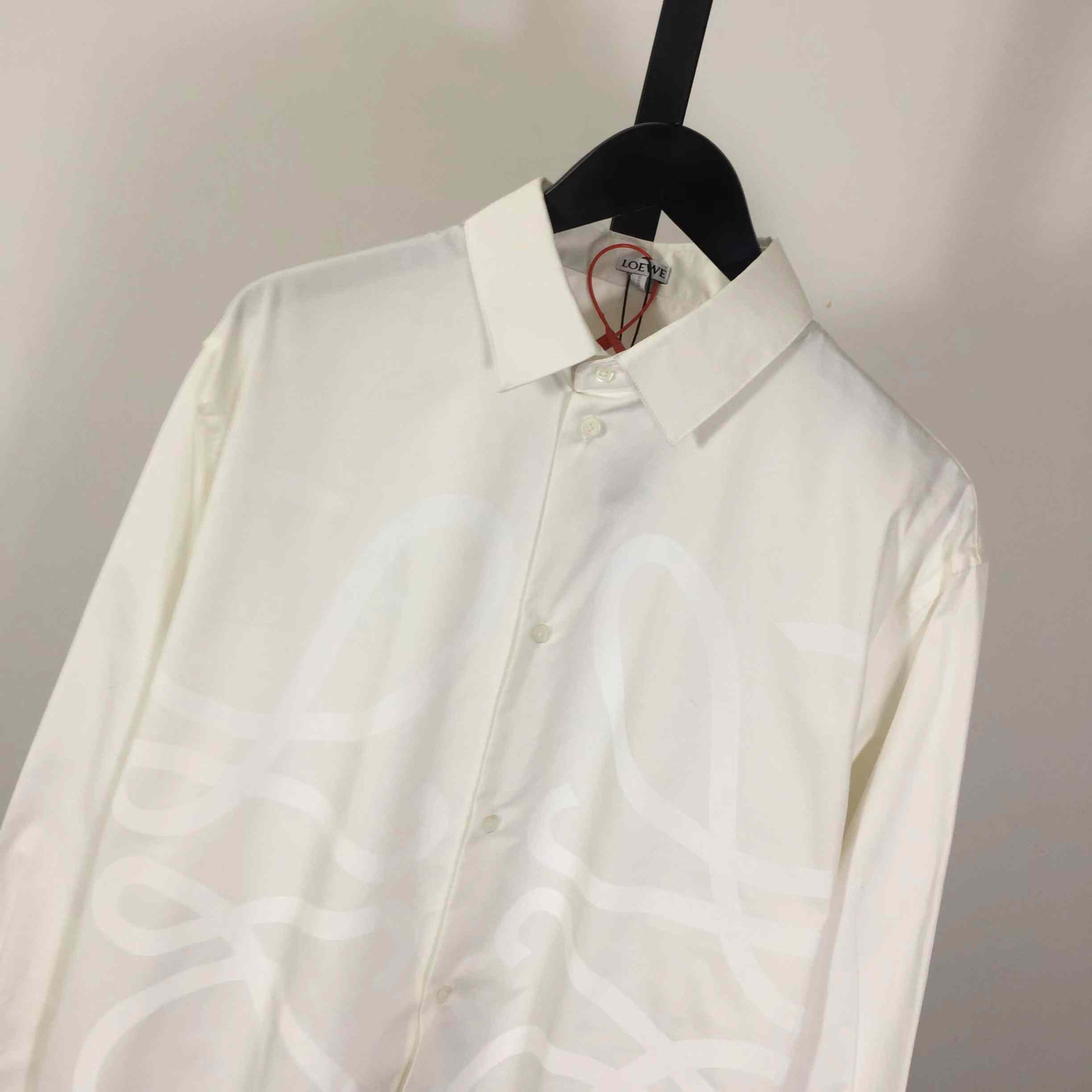 Loewe Embossed Logo Shirt - White - DesignerGu