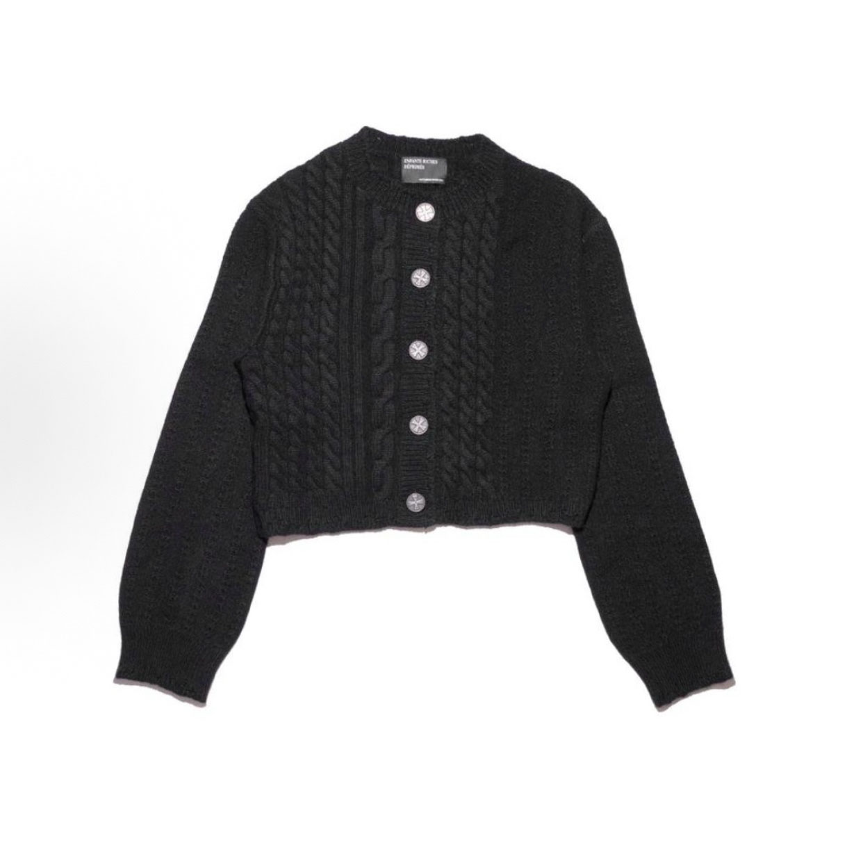 Enfants Riches Déprimés Cable Knit Cropped Cardigan - DesignerGu