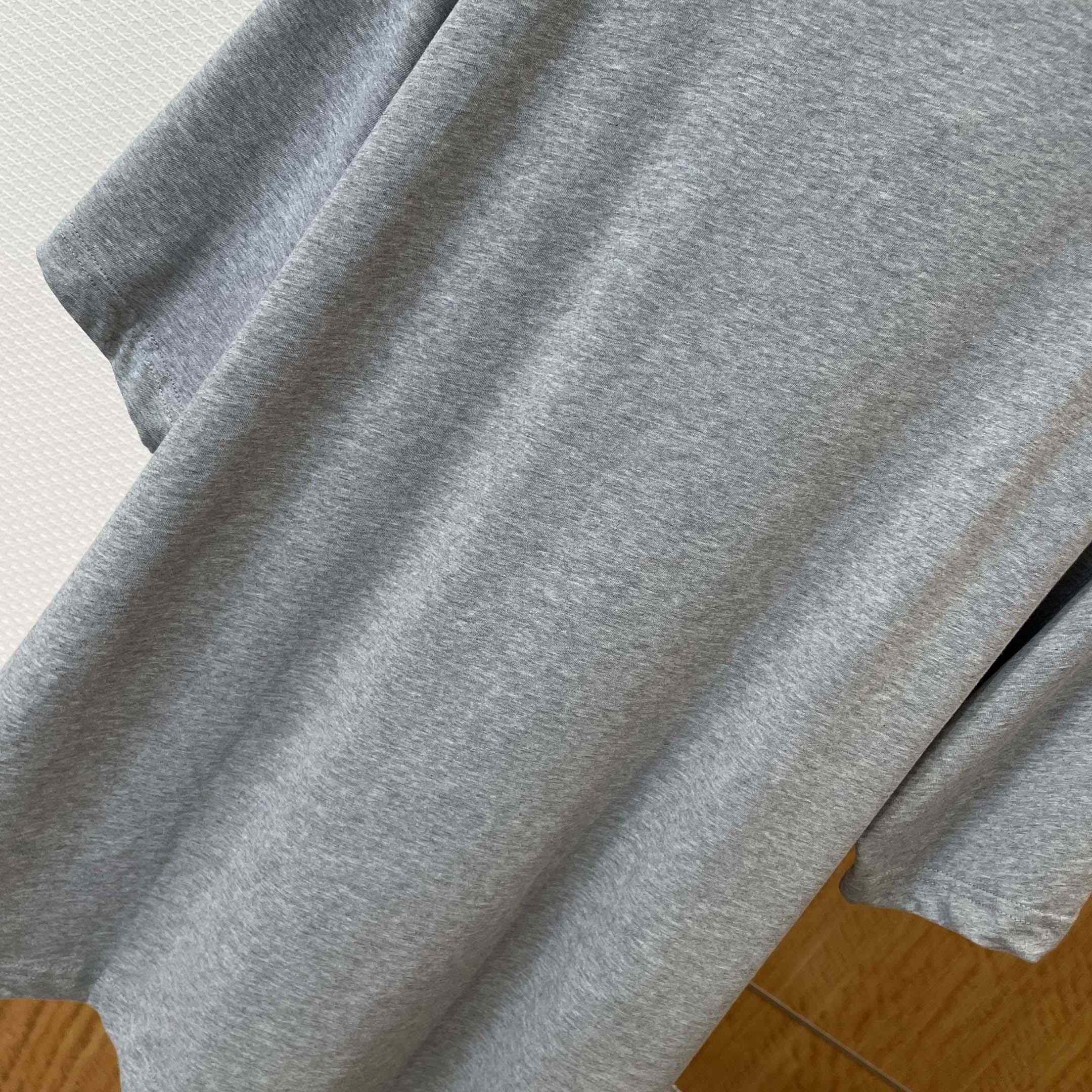 Balenciaga Cursive T-Shirt Medium Fit in Light Heather Grey - DesignerGu
