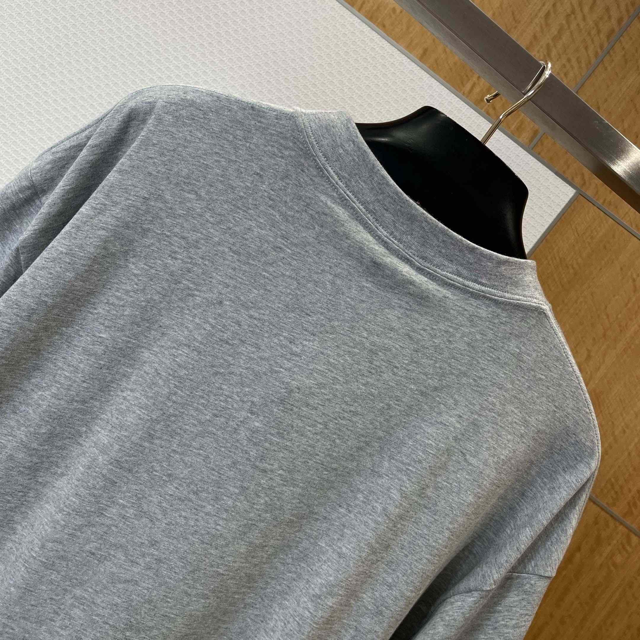 Balenciaga Cursive T-Shirt Medium Fit in Light Heather Grey - DesignerGu