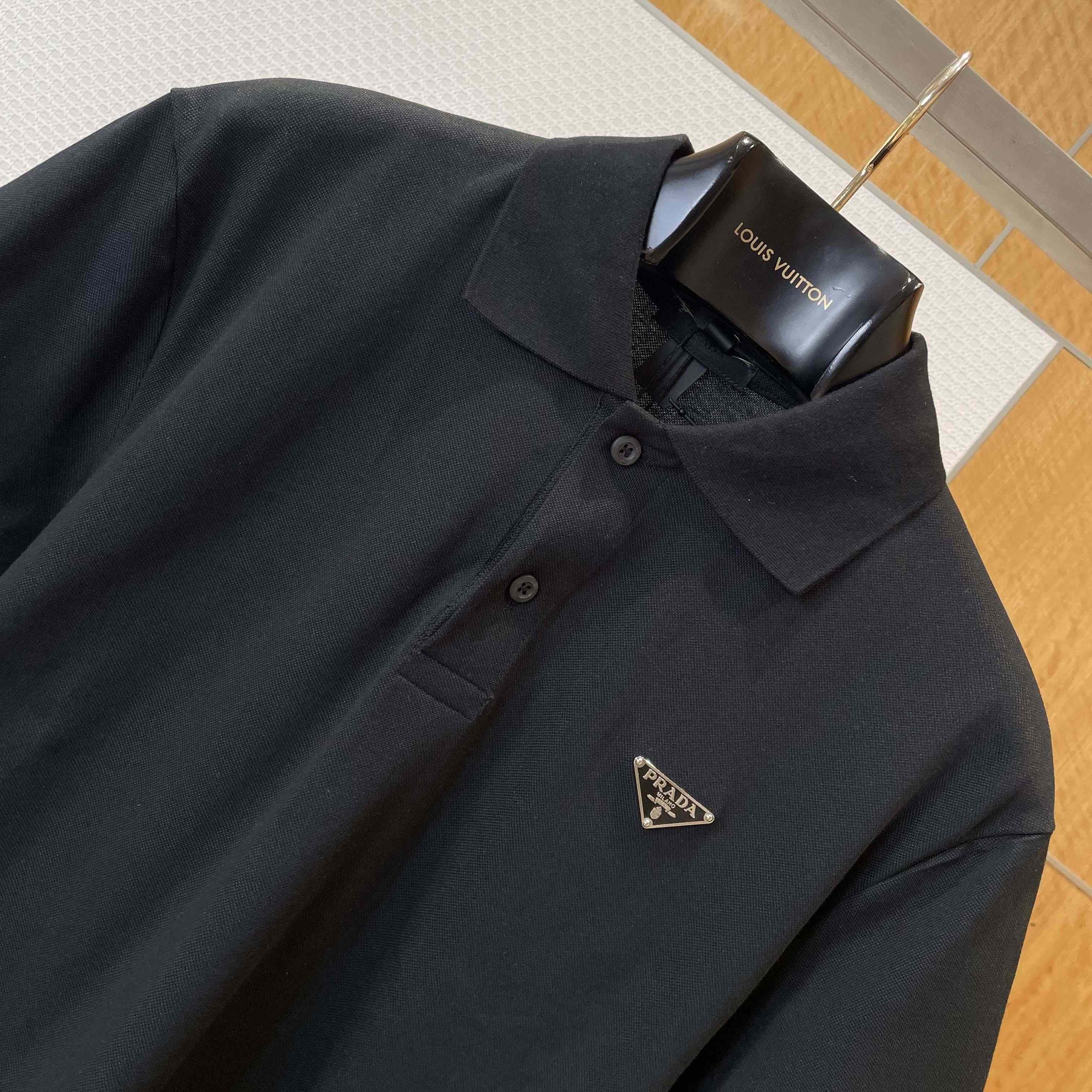 Prada Piqué Polo Shirt - DesignerGu