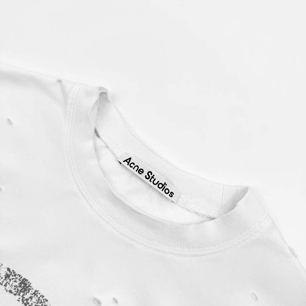 Acne Studios Distressed Logo T-shirt - DesignerGu