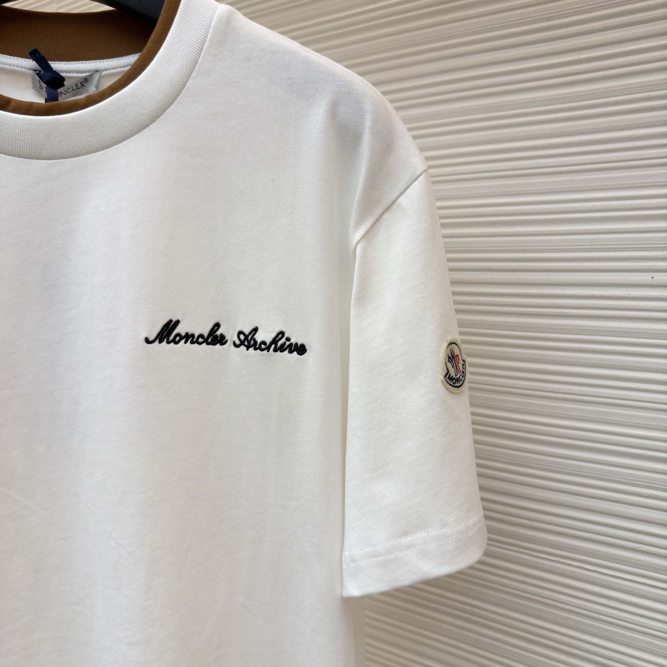 Moncler Embroidered Logo Cotton T-Shirt   - DesignerGu