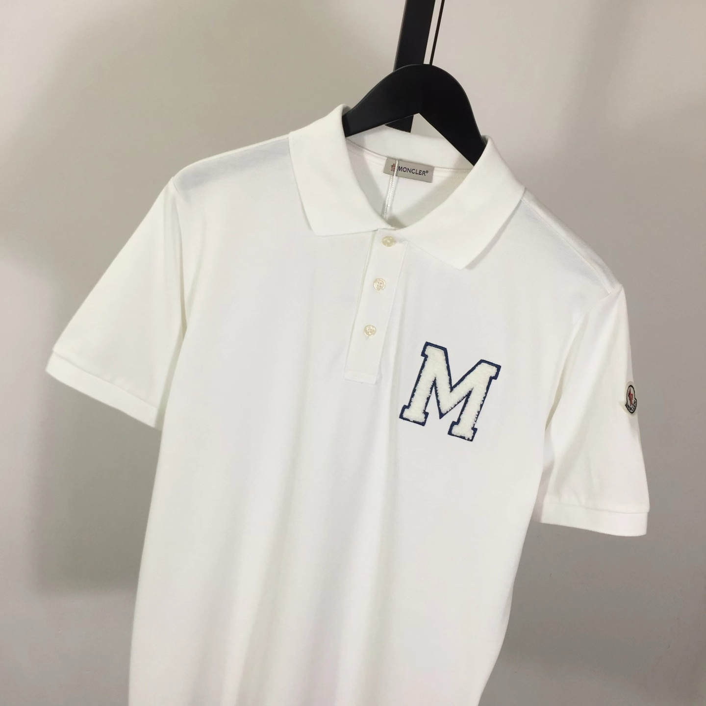 Moncler Monogram Cotton Piquet Polo Shirt - DesignerGu