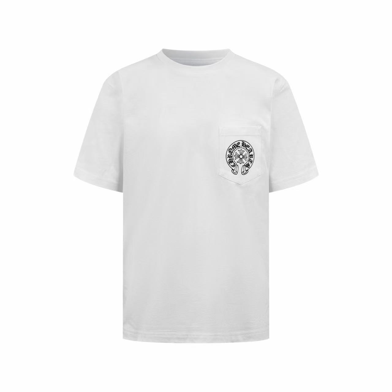 Chrome Hearts Las Vegas Exclusive Horseshoe Logo Pocket T-Shirt 'White' - DesignerGu